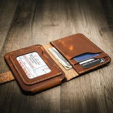 Load image into Gallery viewer, Badge Vertical Wallet - Chestnut
