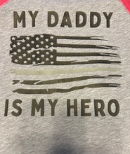 Load image into Gallery viewer, Toddler Daddy Hero Baseball Tee