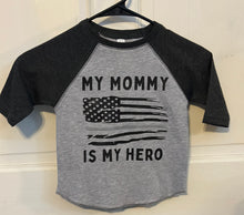 Load image into Gallery viewer, Toddler Mommy Hero Baseball Tee