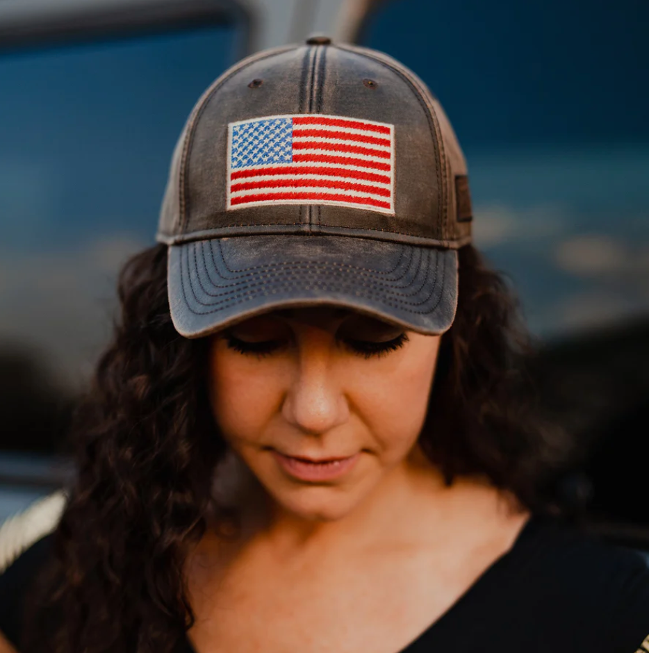 Grunt Style Full Color Flag Waxed Twill Hat - Main Image
