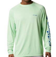 Load image into Gallery viewer, Columbia PFG PFG Terminal Tackle™ Long Sleeve Shirt (Key West, Vivid Blue Logo)