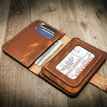 Load image into Gallery viewer, Badge Vertical Wallet - Chestnut
