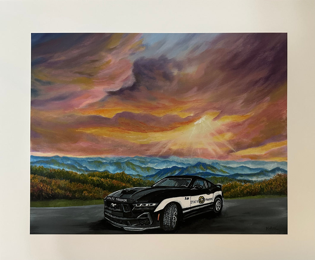 Print - Mustang in the Mountains
