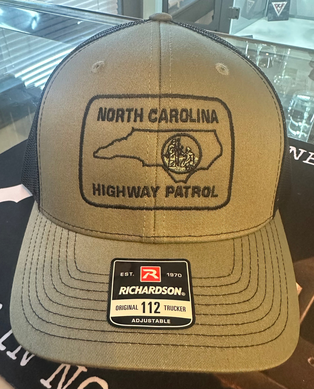 Richardson 112 Shoulder Patch Hat Loden & Black