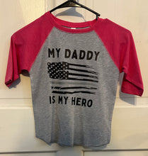 Load image into Gallery viewer, Toddler Daddy Hero Baseball Tee
