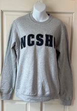 Load image into Gallery viewer, NCSHP Applique Sweatshirt (Navy/Silver Lettering)
