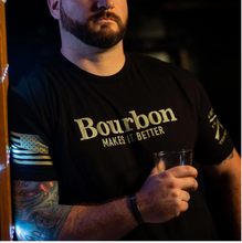 Load image into Gallery viewer, GRUNT STYLE - Men&#39;s Bourbon Makes It Better Shirt
