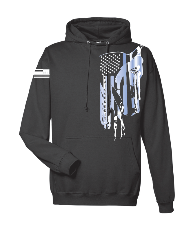 Caisson - Thin Blue Line Horse Flag Hoodie