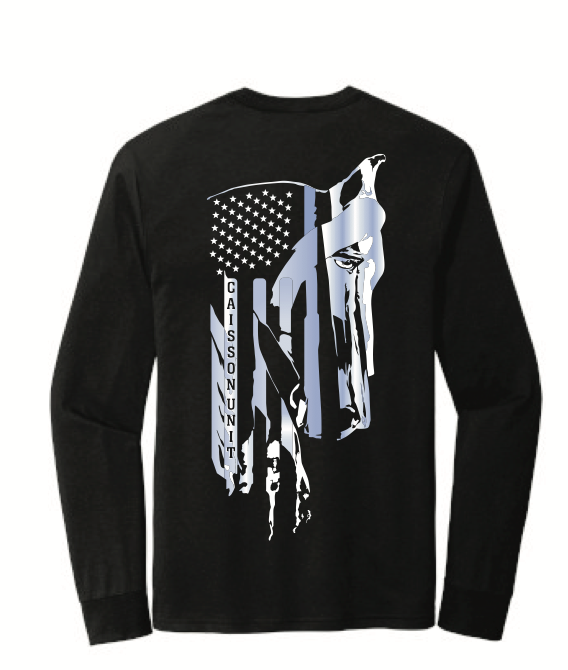 Caisson - Thin Blue Line Horse Flag L/S T-Shirt