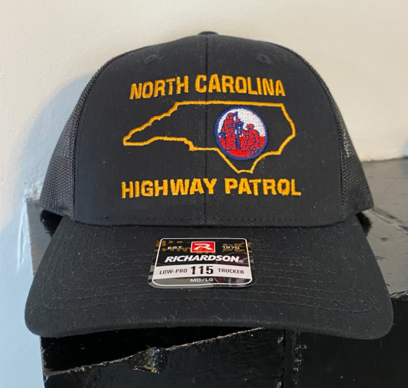 Richardson 115 (Low Profile) Shoulder Patch Hat (Black/Black) – NC