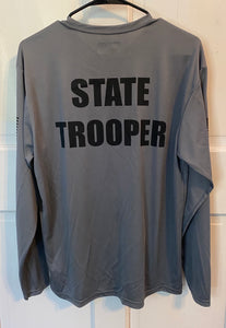 State Trooper Dry Fit Long Sleeve w/ Badge - Graphite