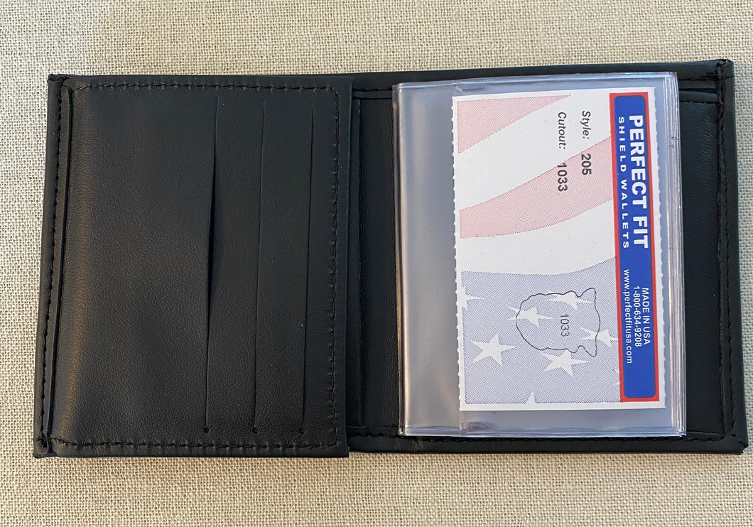 Trifold Hidden Badge and ID Wallet w/ Credit Card Slots (RF Blocking)