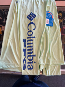 Columbia PFG PFG Terminal Tackle™ Long Sleeve Shirt (Key West, Vivid Blue Logo)