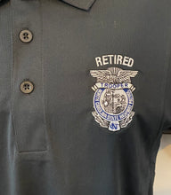 Load image into Gallery viewer, Sport-Tec Polo Black w/ Retired  Badge
