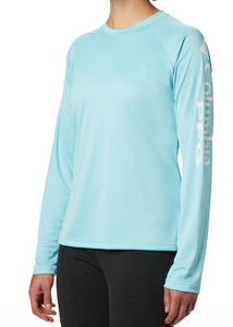 Columbia Women’s PFG Tidal Tee™ II Long Sleeve Shirt (Clear Blue/White)