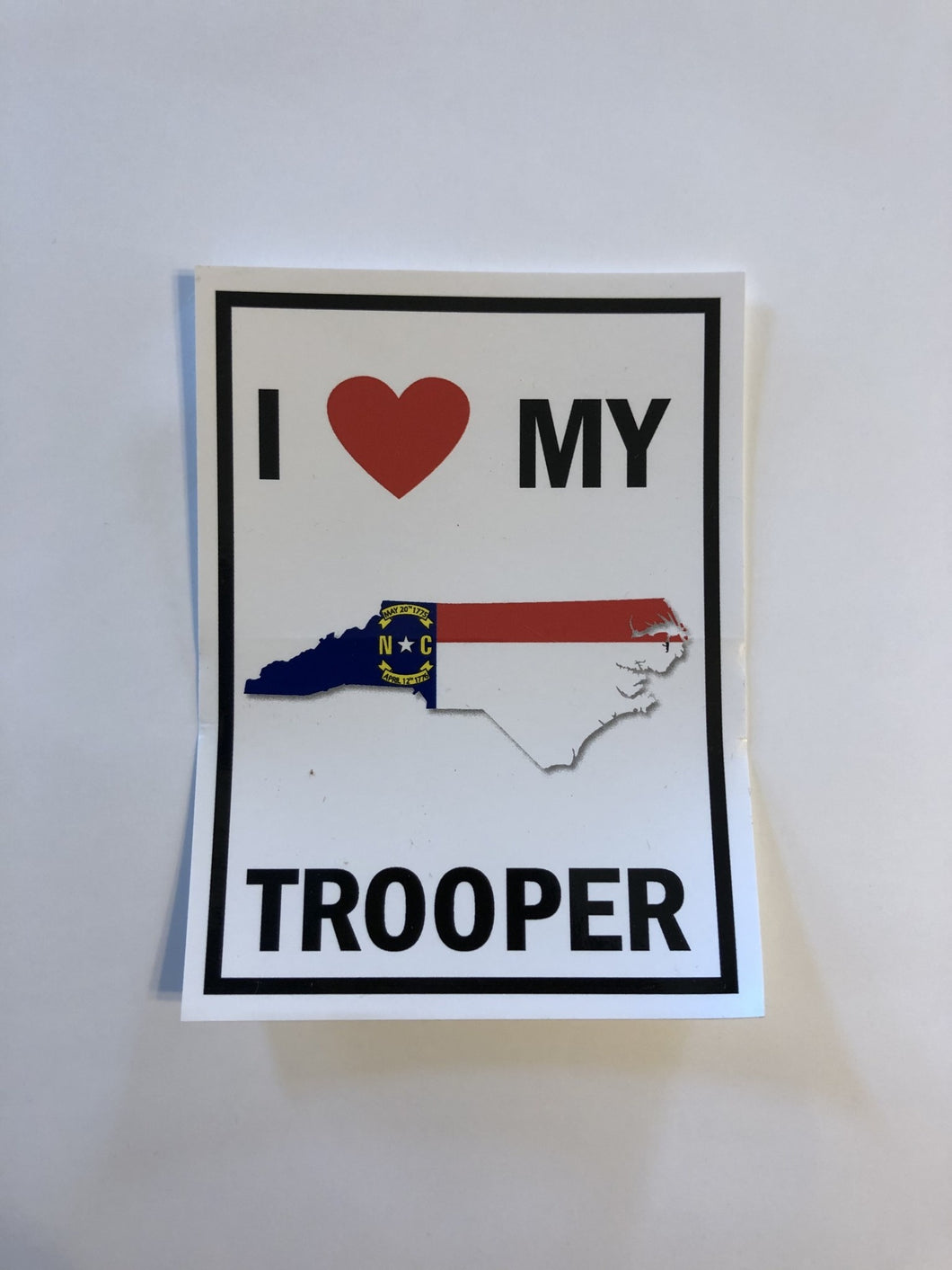 I Love My Trooper Decal - Flag