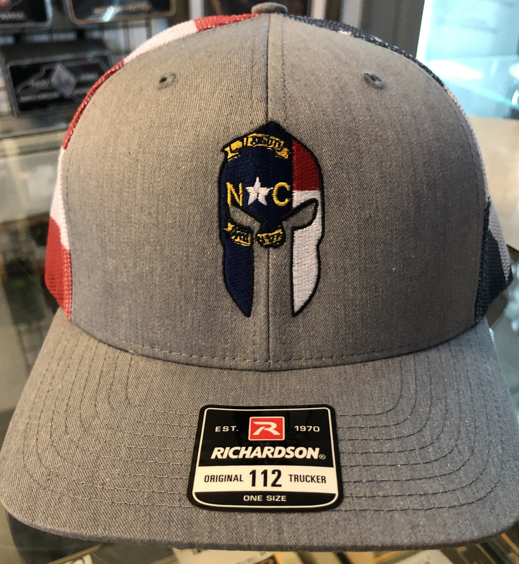 Richardson 112 American Flag Hat w/ Spartan Helmet