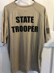 State Trooper Dry Fit w/ Badge - Sand (Badger Sports)